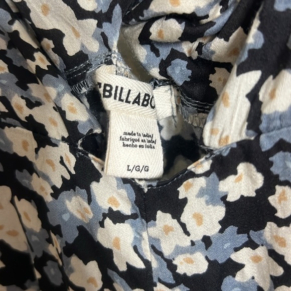 Billabong Twist N Shout Boho Floral Fun Wide Leg Beach Jumper Pockets NWOT Sz L - Picture 7 of 12